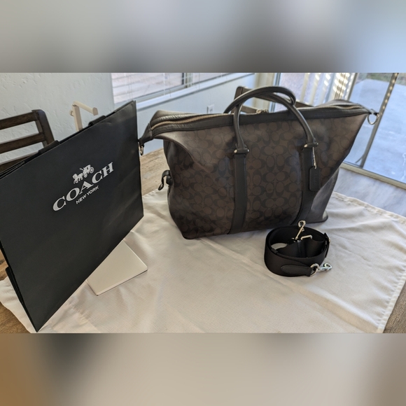Coach Luggage Signature Canvas Brown Leather. - Picture 3 of 16